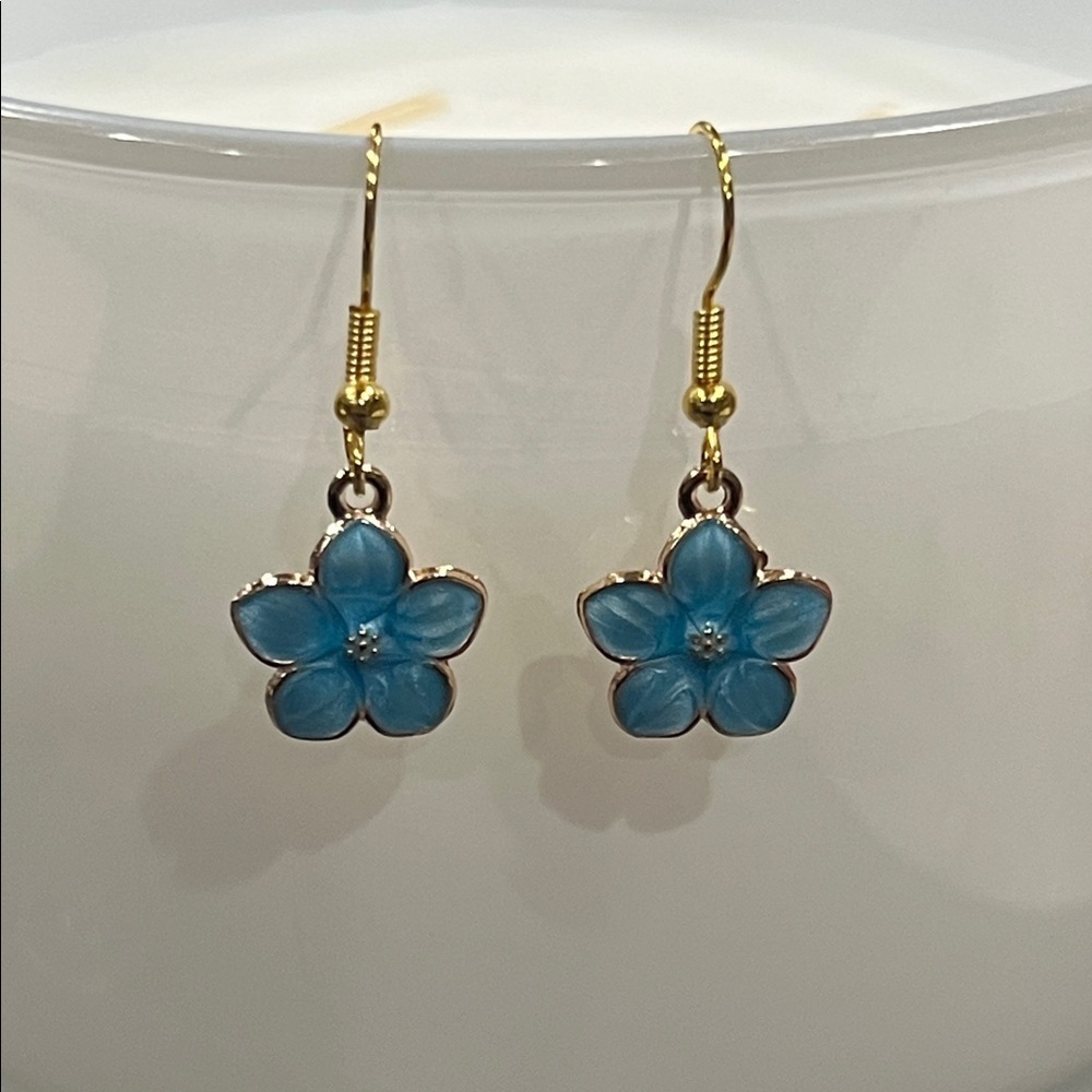 Blue Flower Earrings